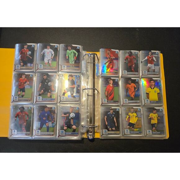 soccer card binder Rucher 4-Pocket Waterproof, 55 Sleeves, Green The transparent inner pages allow you to display your cards without removing them Card Binder Soccer Coyoro 400